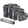 imageBAGAIL 6 Set Packing CubesTravel Luggage Packing OrganizersFlamingo