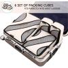 imageBAGAIL 6 Set Packing CubesTravel Luggage Packing OrganizersThe Beige