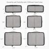 imageBAGAIL 6 Set Packing CubesTravel Luggage Packing OrganizersThe Black
