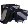 imageBAGAIL 6 Set Packing CubesTravel Luggage Packing OrganizersThe BlackBlue