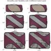 imageBAGAIL 6 Set Packing CubesTravel Luggage Packing OrganizersThe Burgundy
