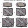 imageBAGAIL 6 Set Packing CubesTravel Luggage Packing OrganizersThe Dark Grey