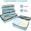 imageBAGAIL 6 Set Packing CubesTravel Luggage Packing OrganizersThe Dusty Blue