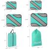 imageBAGAIL 6 Set Packing CubesTravel Luggage Packing OrganizersTurquoise