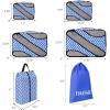 imageBAGAIL 6 Set Packing CubesTravel Luggage Packing OrganizersWave pattern