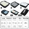 imageBAGAIL 6 Set Ultralight Compression Packing Cubes Packing Organizer for Travel Accessories Luggage Suitcase Backpack06Jet Black