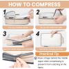 imageBAGAIL 6 Set Ultralight Compression Packing Cubes Packing Organizer for Travel Accessories Luggage Suitcase Backpack6Beige