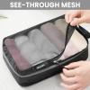 imageBAGAIL 6 Set Ultralight Compression Packing Cubes Packing Organizer for Travel Accessories Luggage Suitcase Backpack6Jet Black