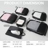 imageBAGAIL 6 Set Ultralight Compression Packing Cubes Packing Organizer for Travel Accessories Luggage Suitcase Backpack6Jet Black