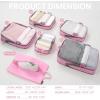 imageBAGAIL 6 Set Ultralight Compression Packing Cubes Packing Organizer for Travel Accessories Luggage Suitcase Backpack6Pink