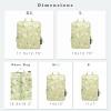 imageBAGAIL 6 Set Ultralight Compression Packing Cubes Packing Organizer for Travel Accessories Luggage Suitcase BackpackGreen Flower