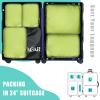 imageBAGAIL 6 Set Ultralight Compression Packing Cubes Packing Organizer for Travel Accessories Luggage Suitcase BackpackMoss Green