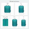 imageBAGAIL 6 Set Ultralight Compression Packing Cubes Packing Organizer for Travel Accessories Luggage Suitcase BackpackTeal