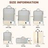 imageBAGAIL 6 Set4 Set Lightweight Compression Packing Cubes for Travel AntiTearing Expandable Organizer Bags for SuitcaseBeige