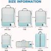 imageBAGAIL 6 Set4 Set Lightweight Compression Packing Cubes for Travel AntiTearing Expandable Organizer Bags for SuitcaseDusty Blue