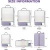 imageBAGAIL 6 Set4 Set Lightweight Compression Packing Cubes for Travel AntiTearing Expandable Organizer Bags for SuitcaseDusty Purple