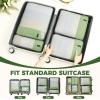 imageBAGAIL 6 Set4 Set Lightweight Compression Packing Cubes for Travel AntiTearing Expandable Organizer Bags for SuitcaseMatcha Green