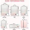 imageBAGAIL 6 Set4 Set Lightweight Compression Packing Cubes for Travel AntiTearing Expandable Organizer Bags for SuitcasePink