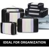 imageBAGAIL 6 Set8 Set10 Set Packing Cubes Various Sizes Packing Organizer for Travel Accessories Luggage Carry On Suitcase06Black