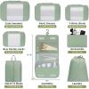 imageBAGAIL 6 Set8 Set10 Set Packing Cubes Various Sizes Packing Organizer for Travel Accessories Luggage Carry On Suitcase08Matcha Green