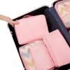 imageBAGAIL 8 Set Packing Cubes Luggage Packing Organizers for Travel AccessoriesPewter ColorBlush Pink
