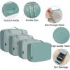 imageBAGAIL 8 Set Packing Cubes Luggage Packing Organizers for Travel AccessoriesPewter ColorDusty Blue