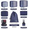 imageBAGAIL 8 Set Packing Cubes Luggage Packing Organizers for Travel AccessoriesPewter ColorIndigo