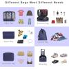 imageBAGAIL 8 Set Packing Cubes Luggage Packing Organizers for Travel AccessoriesPewter ColorIndigo