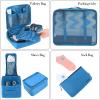 imageBAGAIL 8 Set Packing Cubes Luggage Packing Organizers for Travel AccessoriesPewter ColorLight Blue