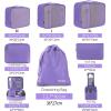 imageBAGAIL 8 Set Packing Cubes Luggage Packing Organizers for Travel AccessoriesPewter ColorLight Purple