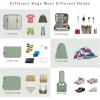 imageBAGAIL 8 Set Packing Cubes Luggage Packing Organizers for Travel AccessoriesPewter ColorMatcha Green