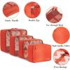 imageBAGAIL 8 Set Packing Cubes Luggage Packing Organizers for Travel AccessoriesPewter ColorOrange