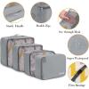 imageBAGAIL 8 Set Packing Cubes Luggage Packing Organizers for Travel AccessoriesPewter ColorPewter Color
