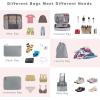 imageBAGAIL 8 Set Packing Cubes Luggage Packing Organizers for Travel AccessoriesPewter ColorPewter Color