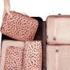 imageBAGAIL 8 Set Packing Cubes Luggage Packing Organizers for Travel AccessoriesPewter ColorPink Leopard