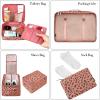 imageBAGAIL 8 Set Packing Cubes Luggage Packing Organizers for Travel AccessoriesPewter ColorPink Leopard