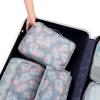 imageBAGAIL 8 Set Packing Cubes Luggage Packing Organizers for Travel AccessoriesPewter ColorRed Flamingo