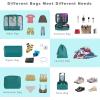 imageBAGAIL 8 Set Packing Cubes Luggage Packing Organizers for Travel AccessoriesPewter ColorTeal