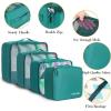 imageBAGAIL 8 Set Packing Cubes Luggage Packing Organizers for Travel AccessoriesPewter ColorTeal