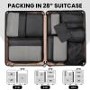 imageBAGAIL 8 Set9 Set Packing Cubes Luggage Packing Organizer for Travel Suitcase Packing Bags for Travel Accessories9Black