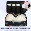 imageBAGAIL 8 Set9 Set Packing Cubes Luggage Packing Organizer for Travel Suitcase Packing Bags for Travel AccessoriesBlack Flamingo