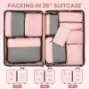 imageBAGAIL 8 Set9 Set Packing Cubes Luggage Packing Organizer for Travel Suitcase Packing Bags for Travel AccessoriesCoral Pink