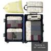imageBAGAIL 8 Set9 Set Packing Cubes Luggage Packing Organizer for Travel Suitcase Packing Bags for Travel AccessoriesGreen Flower