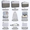 imageBAGAIL 8 Set9 Set Packing Cubes Luggage Packing Organizer for Travel Suitcase Packing Bags for Travel AccessoriesLight Grey
