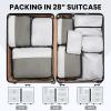 imageBAGAIL 8 Set9 Set Packing Cubes Luggage Packing Organizer for Travel Suitcase Packing Bags for Travel AccessoriesLight Grey
