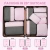 imageBAGAIL 8 Set9 Set Packing Cubes Luggage Packing Organizer for Travel Suitcase Packing Bags for Travel AccessoriesPale Lilac