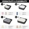 imageBAGAIL 9 Set Packing Cubes Luggage Packing Organizers for Travel AccessoriesBlack