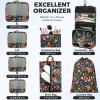 imageBAGAIL 9 Set Packing Cubes Luggage Packing Organizers for Travel AccessoriesBlack floral