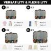 imageBAGAIL 9 Set Packing Cubes Luggage Packing Organizers for Travel AccessoriesBlack floral