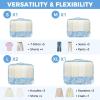 imageBAGAIL 9 Set Packing Cubes Luggage Packing Organizers for Travel AccessoriesBlue paisley